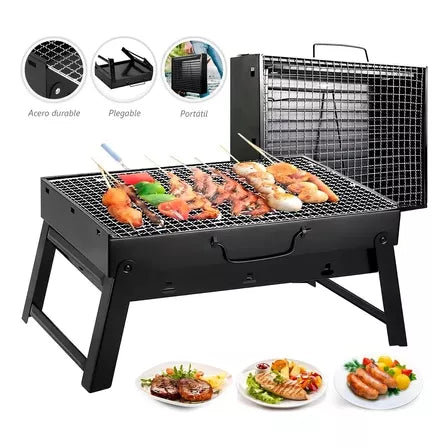Parrilla A Carbón Plegable Portátil Para Playa Campamento