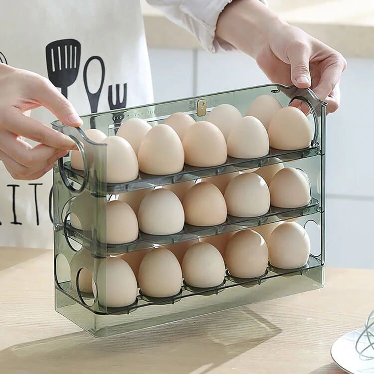 Organizador Automático de 30 Huevos para Puerta del Refrigerador