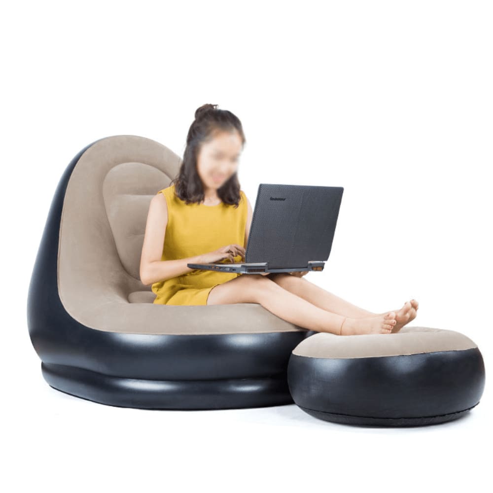 Sofá Inflable con Reposapiés Portátil (tk)