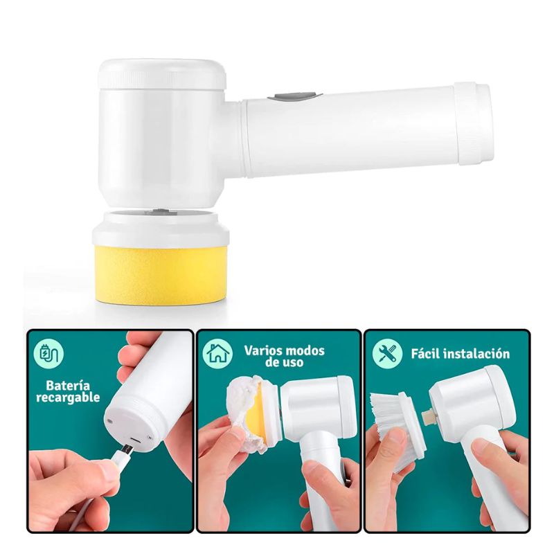 Cepillo de Limpieza Recargable 3 en 1