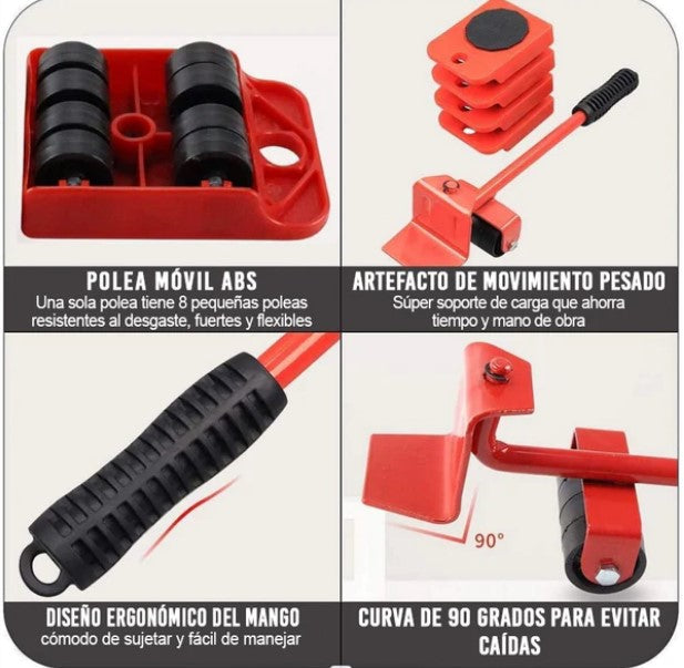 Elevador y deslizador de muebles pesados