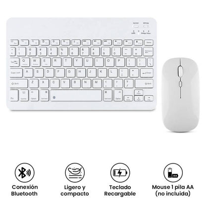 Combo Teclado Mouse Inalámbrico Recargable