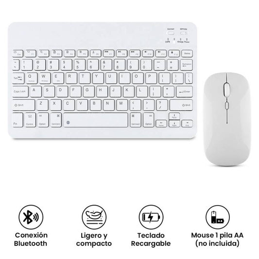 Combo Teclado Mouse Inalámbrico Recargable