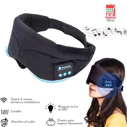 Máscara Antifaz Gafas para Dormir con Audífonos Bluetooth