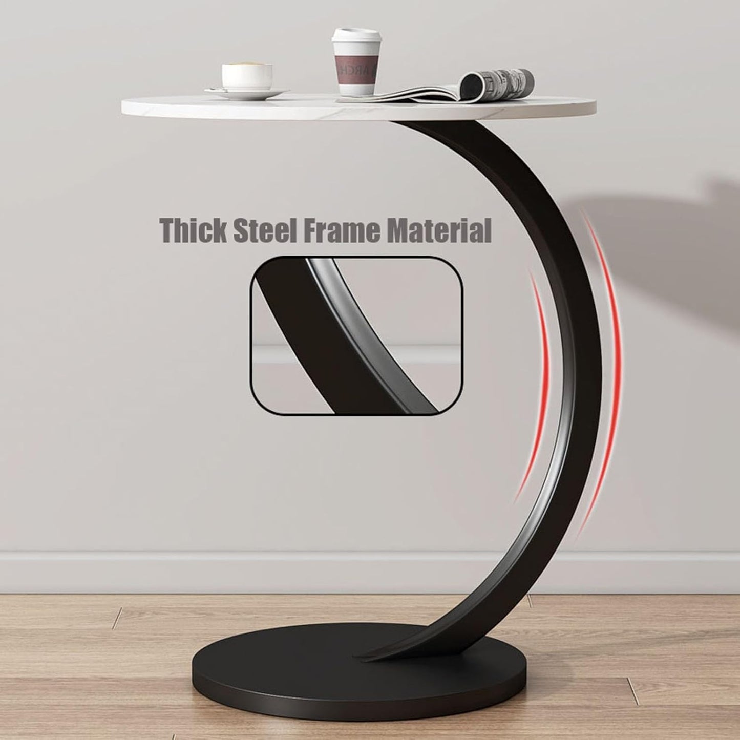 Mesa Lateral Moderna para Sala con Diseño Minimalista