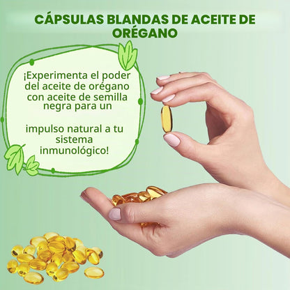 Aceite de Orégano Puro con Aceite de Semilla Negra