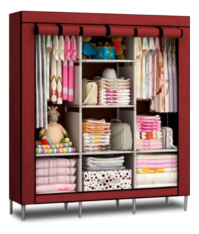 Armario Desarmable Portátil con Forro Organizador de 03 Cuerpos