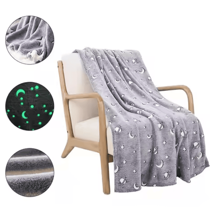 Manta que brilla en la oscuridad para niñas y niños