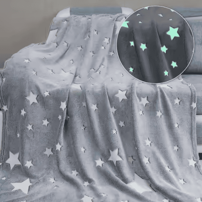 Manta que brilla en la oscuridad para niñas y niños