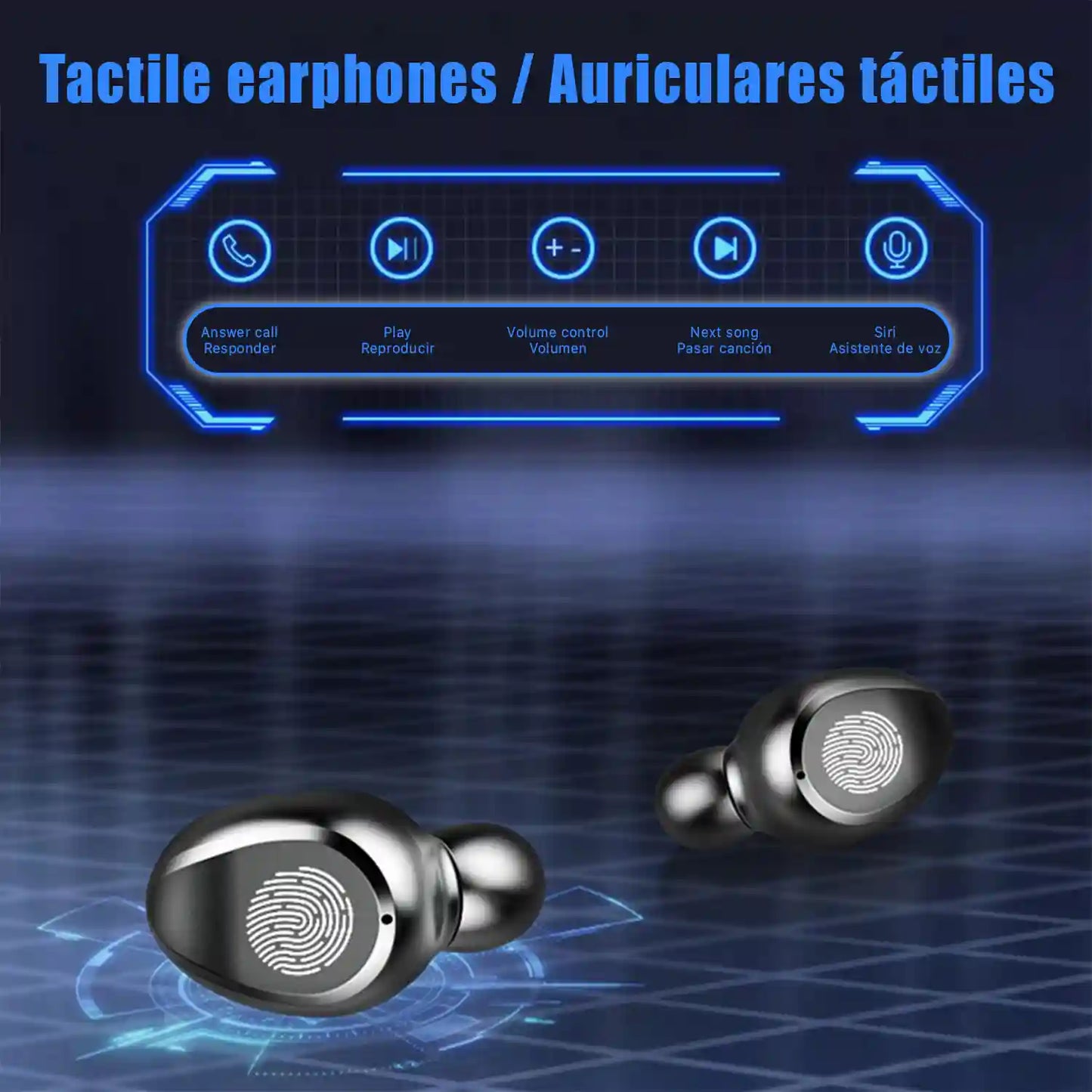 Auriculares TWS F9 Bluetooth 5.0 Táctil con Base de Carga Powerbank