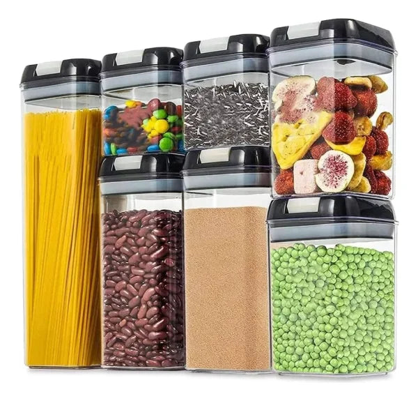 Juego Recipientes Herméticos 7 Piezas Contenedores