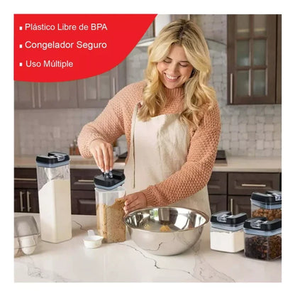 Juego Recipientes Herméticos 7 Piezas Contenedores