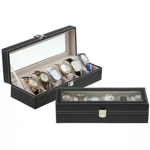 Porta Relojes de 6 Divisiones