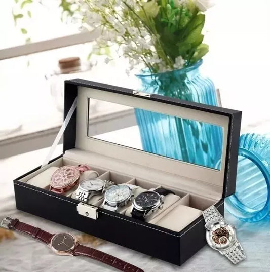 Porta Relojes de 6 Divisiones