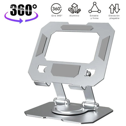 Soporte Portátil Giratorio de 360° para Tableta y Teléfono