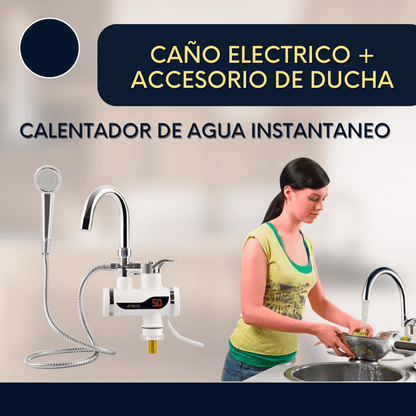 Caño Eléctrico Con Ducha Calentador De Agua Instantánea