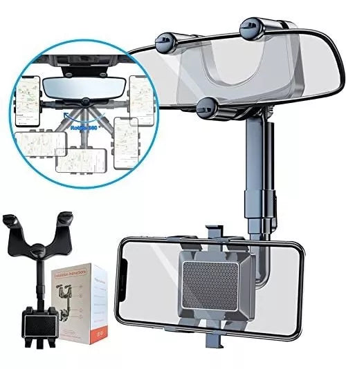 Soporte de Teléfono para Espejo Retrovisor para Automóvil