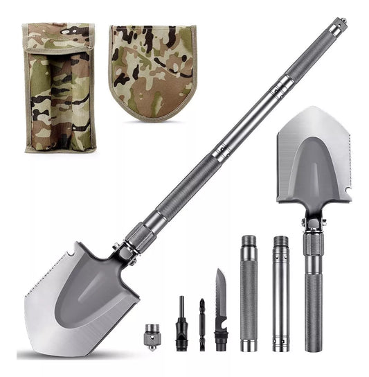 Pala Plegable de Supervivencia Táctica Multifunción