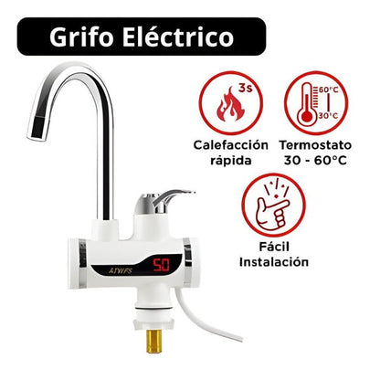 Caño Grifo Eléctrico Calentador De Agua Instantáneo