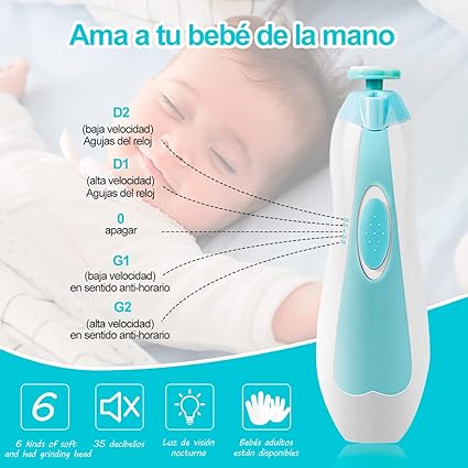 Limador Eléctrico de Uñas para Bebés