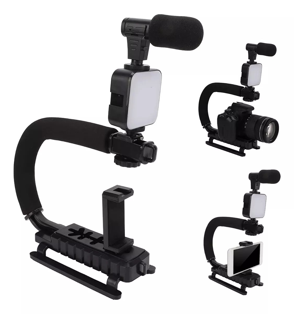 Kit estabilizador de soporte de Vlog de mano Universal para fotografía y Video