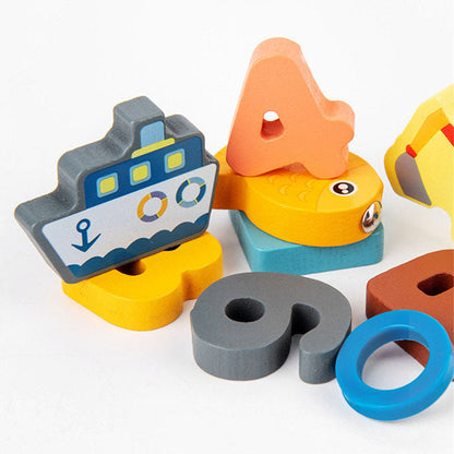 Tablero Didáctico de Madera Montessori 7 en 1 de 135 Piezas