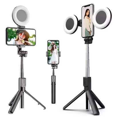 Palo Selfie Premium con 2 Aros de Luz