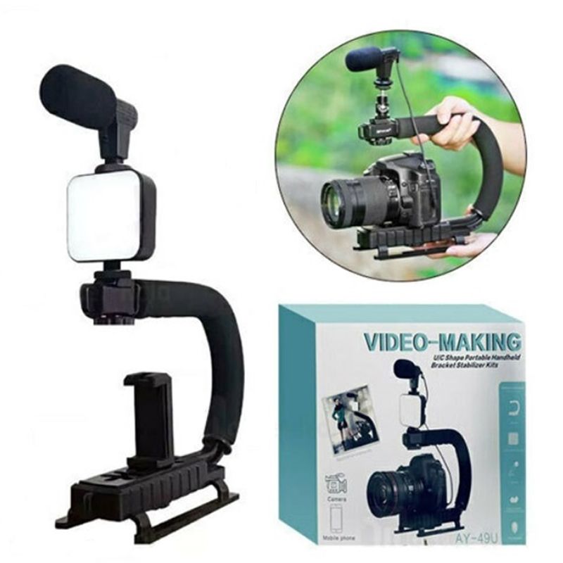 Kit estabilizador de soporte de Vlog de mano Universal para fotografía y Video