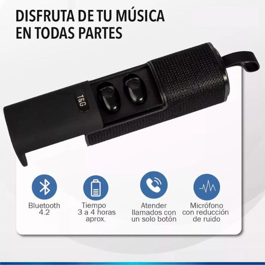 Auricular Parlante Bluetooth Con Power Bank