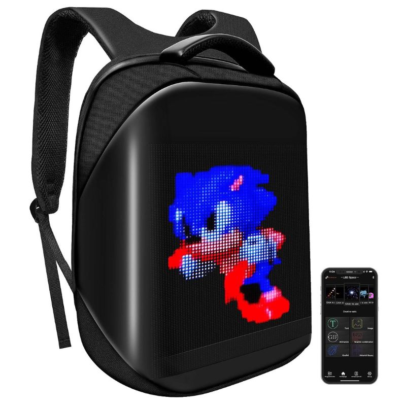 Mochila digital con pantalla led