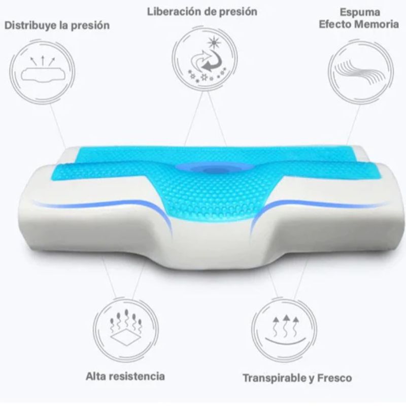 Almohada Ortopedica Cervical Viscoelastica Con Gel