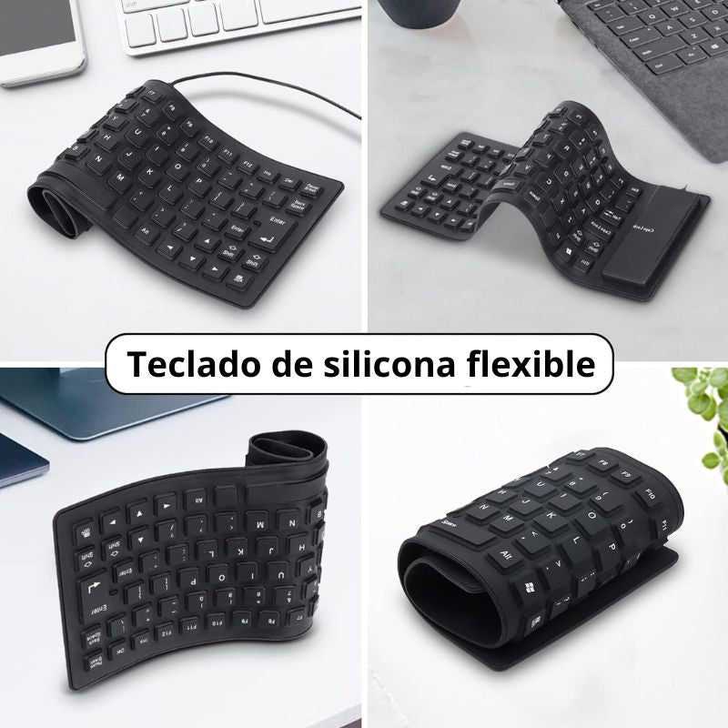 Teclado de silicona flexible
