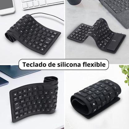 Teclado de silicona flexible