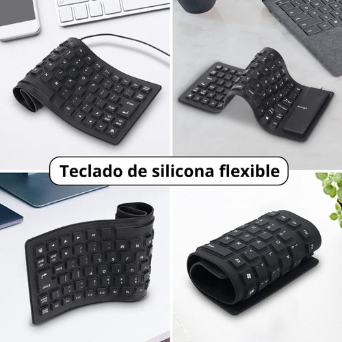 Teclado de silicona flexible