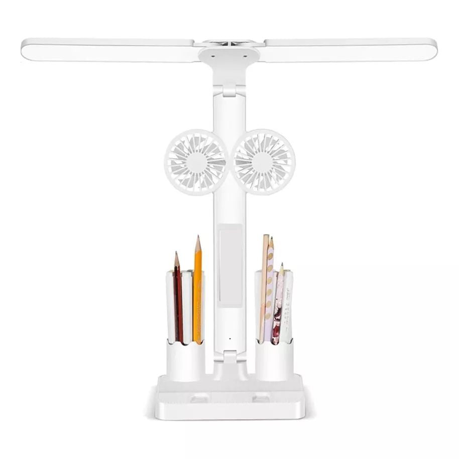 Lampara LED de Escritorio con Ventilador