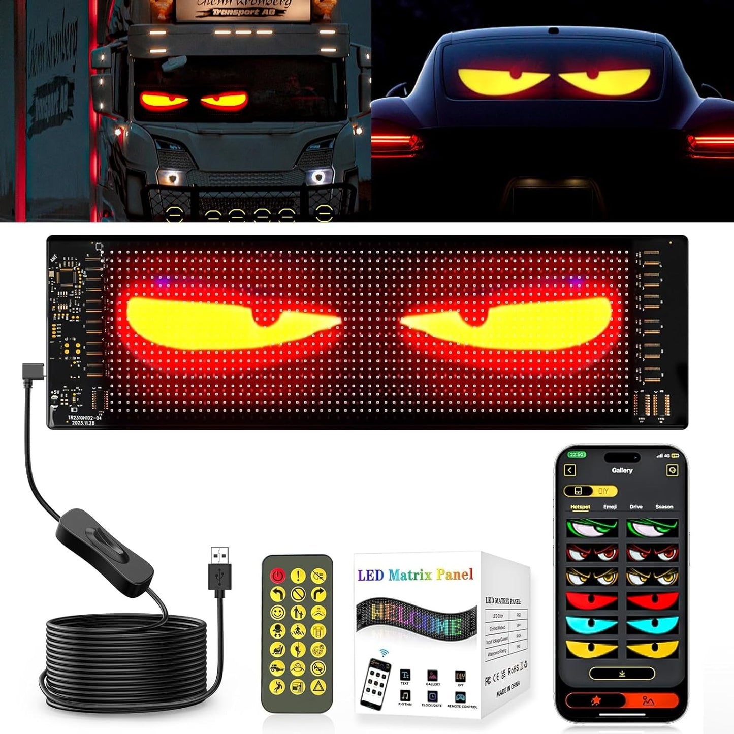 Ojos LED para Camiones, Luz de Ojos