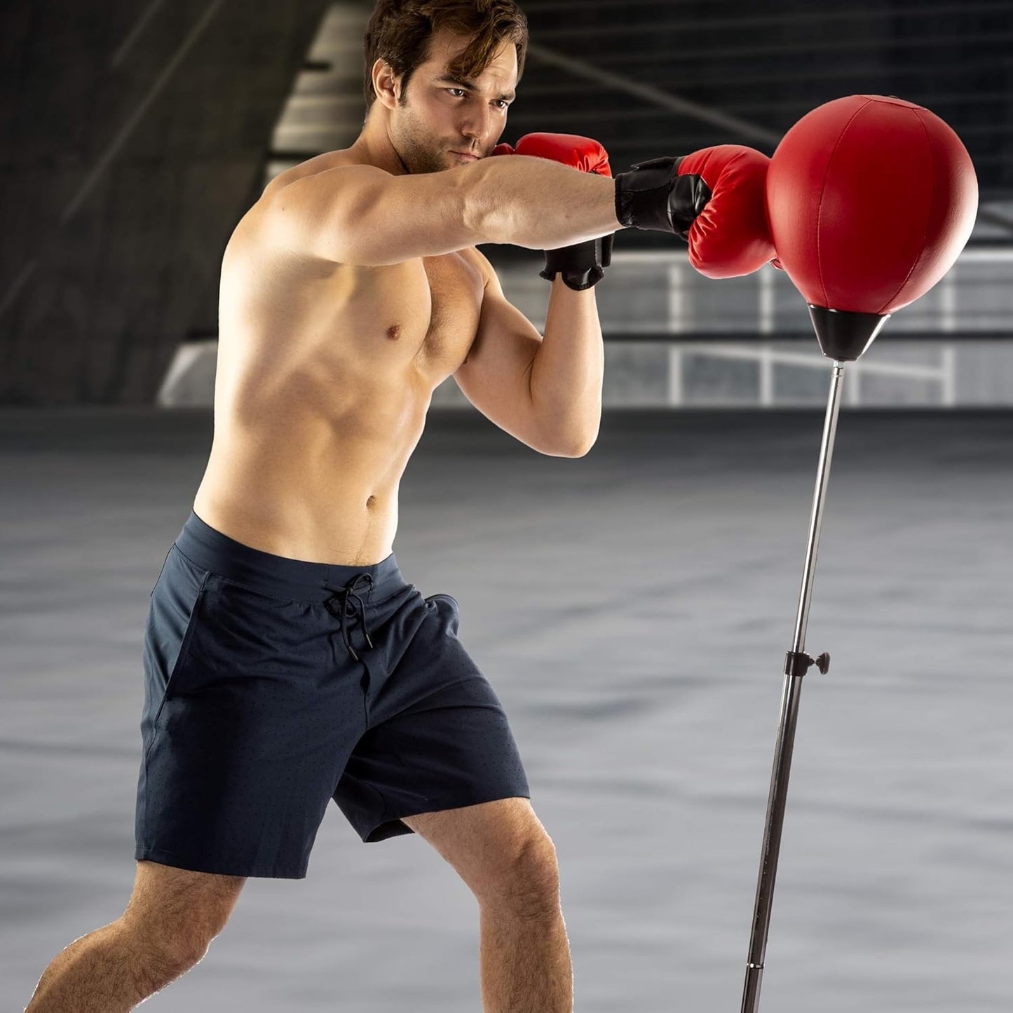 Saco de boxeo con soporte, bolsa de boxeo para adultos, altura ajustable, alivio del estrés y fitness