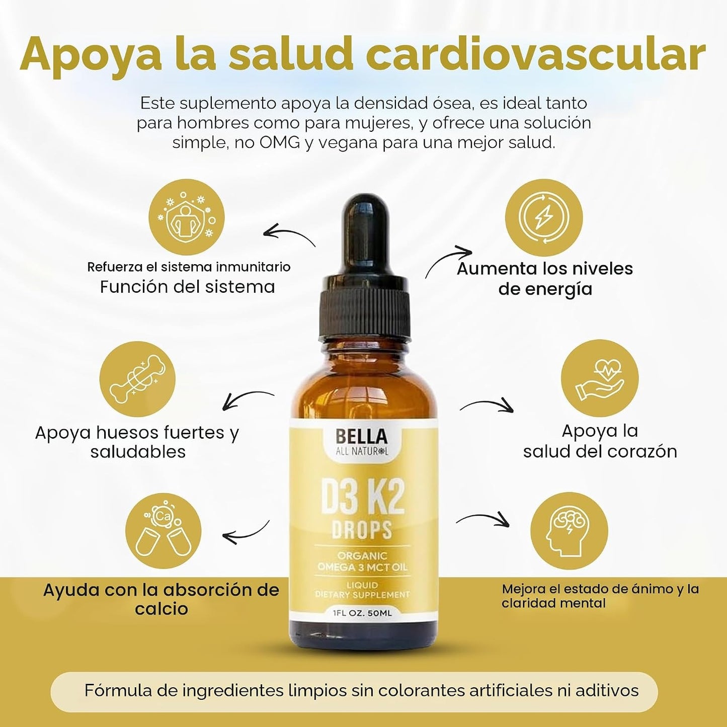 Bella All Natural Gotas líquidas de vitamina