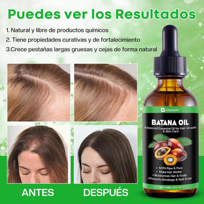 Aceite de Batana：60ML Aceite De Batana Para El Cabello-100% Puro y Natural