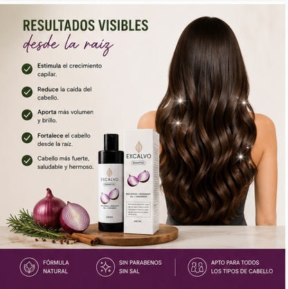 EXCALVO SHAMPOO ANTICAÍDA – FUERZA NATURAL PARA TU CABELLO
