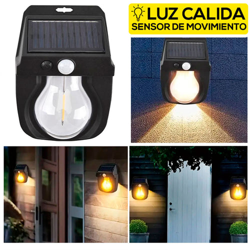 Lámpara Luz Led Solar con Sensor de Movimiento Recargable