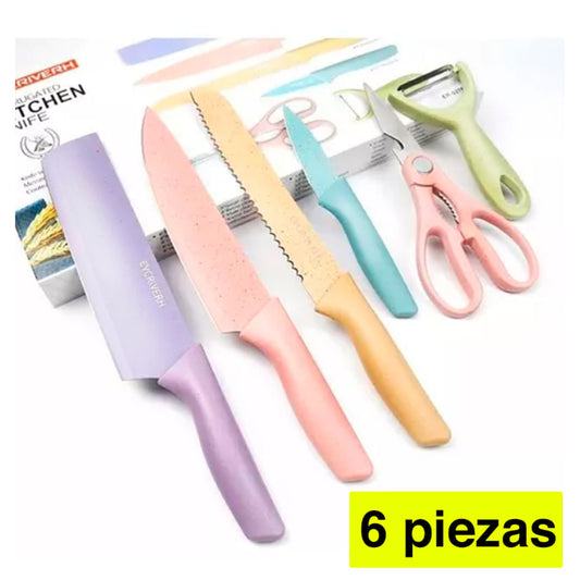 Juegos de Cuchillos de Cocina 6 piezas