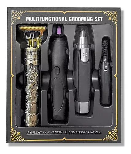 Kit Multifuncional 4 en 1 para Cabello, Barba, Orejas, Nariz y Uñas